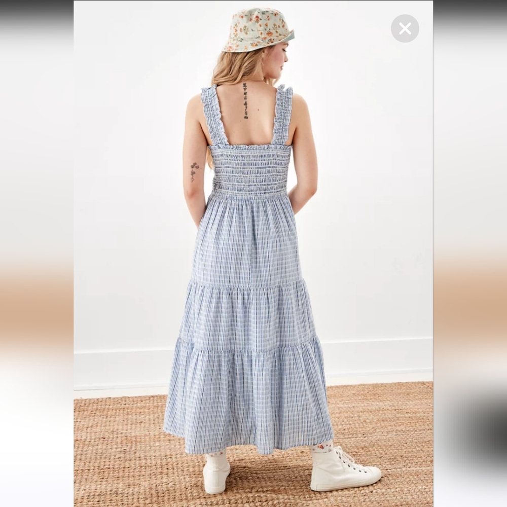American Eagle Ruffle Smocked Midi Dress - Picture 2 of 7